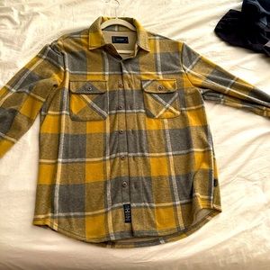 Lucky brand flannel shirt yellow men’s medium comfortable soft warm